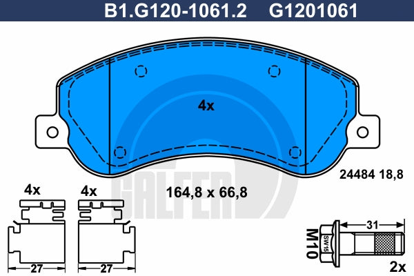BALATAS DELANTERAS 8767 D1555