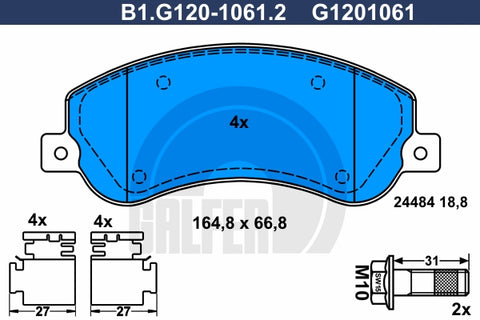 BALATAS DELANTERAS 8767 D1555