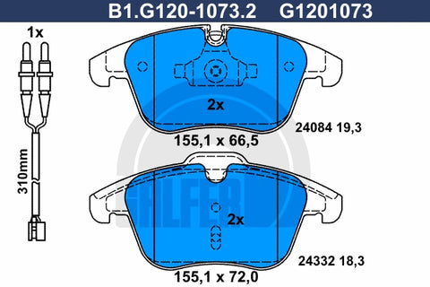 BALATAS DELANTERAS 9183 D1957