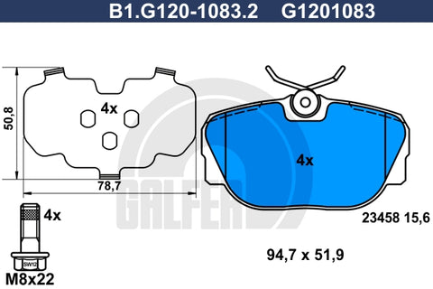 BALATAS TRASERAS 7601 D493