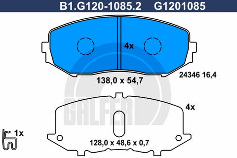 BALATAS DELANTERAS 8307 D1188
