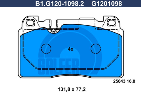 BALATAS DELANTERAS 8891 D1663