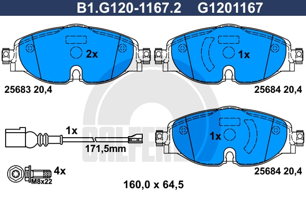 BALATAS DELANTERAS 8989 D1760