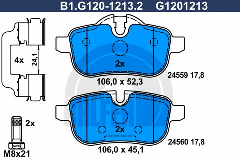 BALATAS TRASERAS 8550 D1433