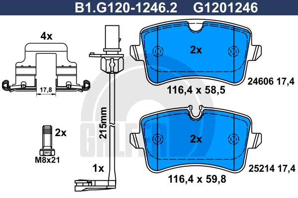 BALATAS TRASERAS 8785 D1547
