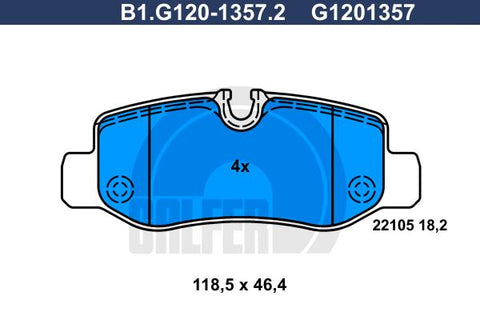 BALATAS TRASERAS 9121 D1893