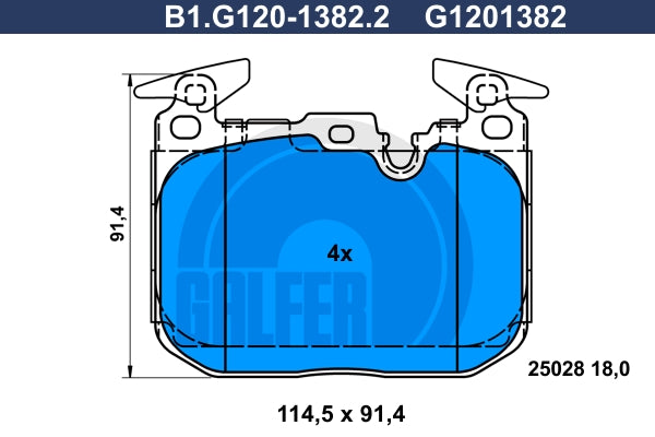 BALATAS DELANTERAS 8822 D1609