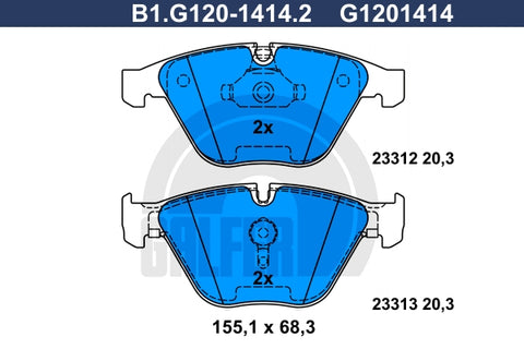 BALATAS DELANTERAS 7799 D918