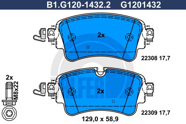 BALATAS TRASERAS 9126 D1898