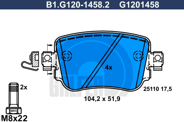 BALATAS TRASERAS 9008 D1779