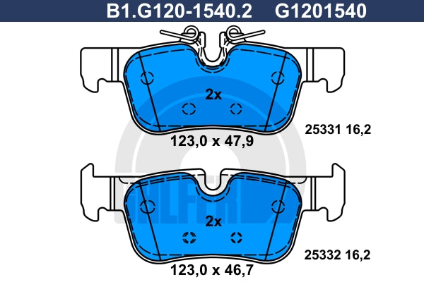 BALATAS TRASERAS 8993 D1762