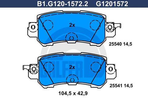 BALATAS TRASERAS 8837 D1624