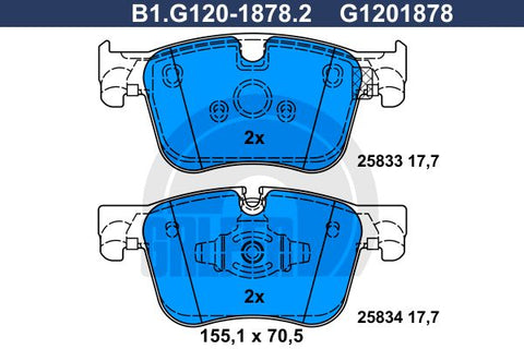 BALATAS DELANTERAS 9201 D1974