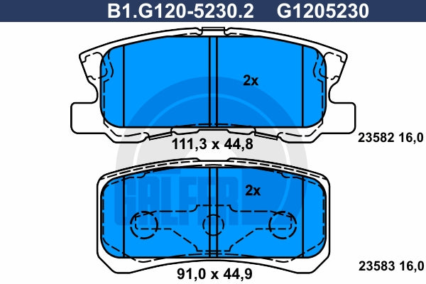 BALATAS TRASERAS 7743 D868