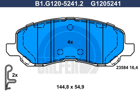 BALATAS DELANTERAS 7741 D866