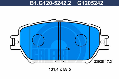 BALATAS DELANTERAS 7787 D908