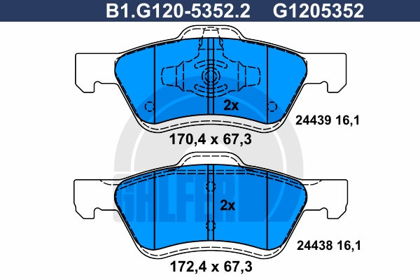 BALATAS DELANTERAS 7950 D1047