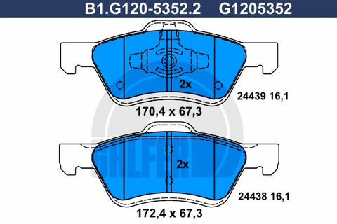 BALATAS DELANTERAS 7950 D1047