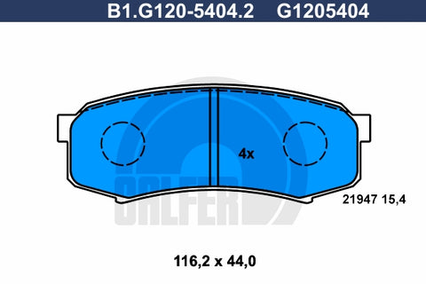BALATAS TRASERAS 7487 D606