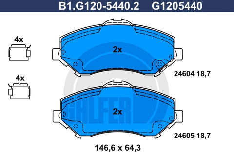 BALATAS DELANTERAS 8439 D1327