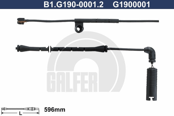 CABLE SENSOR BALATA DELANTERA 596MM