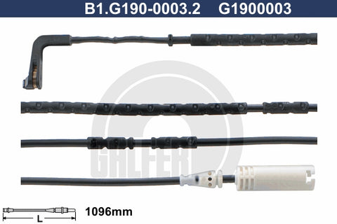 CABLE SENSOR BALATA TRASERA 1096MM