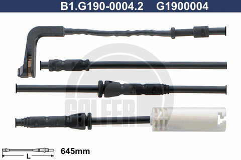 CABLE SENSOR BALATA DELANTERA 645MM