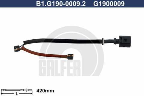 CABLE SENSOR BALATA DELANTERA 420MM