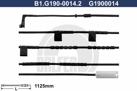 CABLE SENSOR BALATA TRASERA 1125MM
