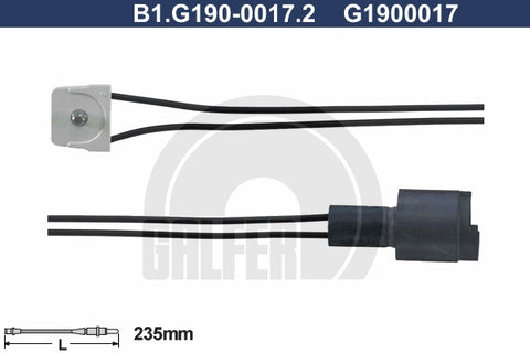 CABLE SENSOR BALATA DELANTERA 235MM