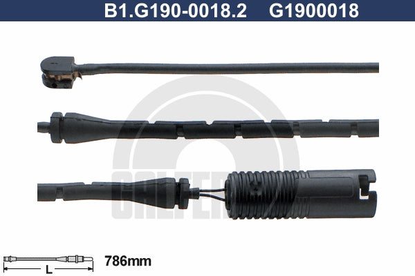 CABLE SENSOR BALATA DELANTERA 786MM