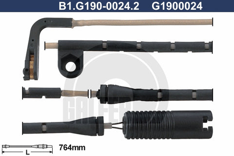 CABLE SENSOR BALATA DELANTERA 764MM