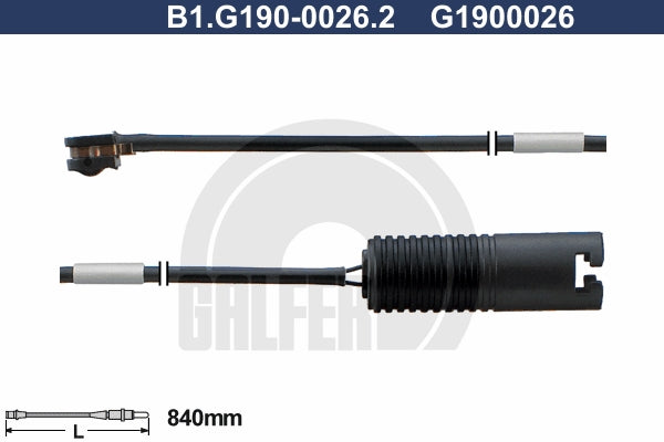 CABLE SENSOR BALATA TRASERA 840MM