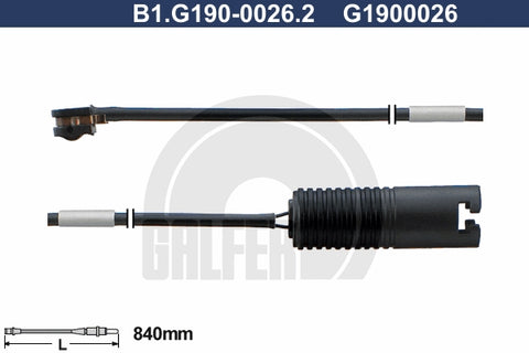CABLE SENSOR BALATA TRASERA 840MM
