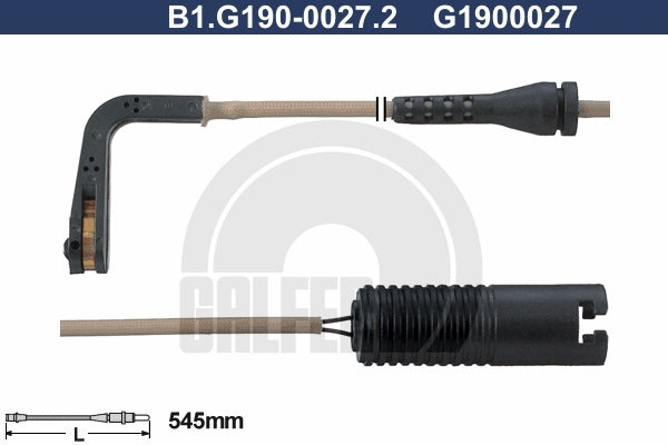 CABLE SENSOR BALATA TRASERA 545MM