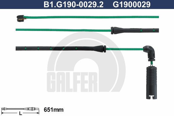 CABLE SENSOR BALATA DELANTERA 651MM