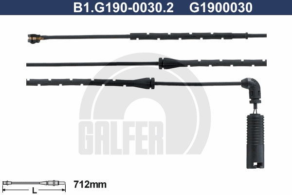 CABLE SENSOR BALATA TRASERA 712MM