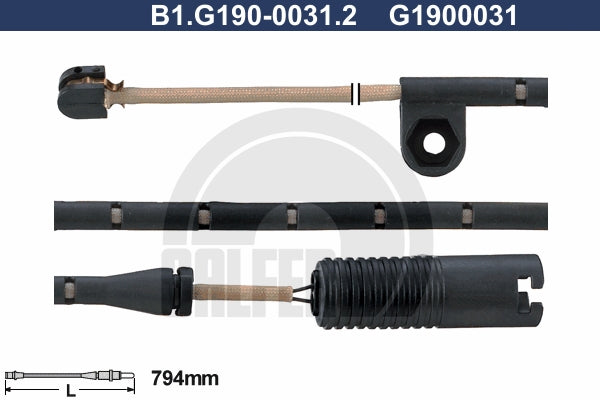 CABLE SENSOR BALATA DELANTERA 794MM