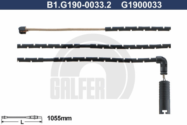 CABLE SENSOR BALATA TRASERA 1055MM