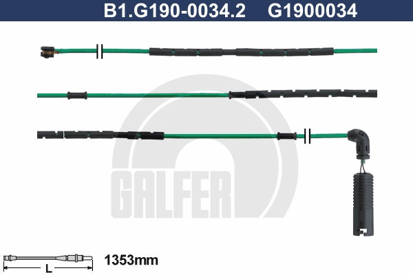 CABLE SENSOR BALATA TRASERA 1353MM