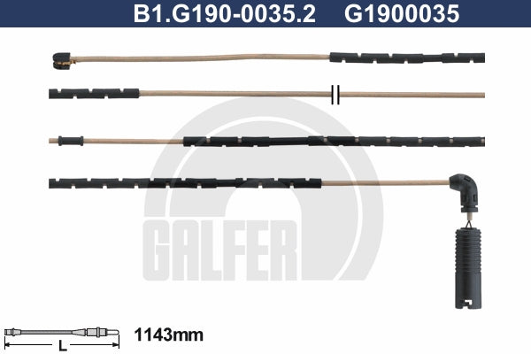 CABLE SENSOR BALATA TRASERA 1143MM