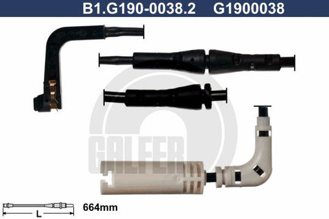 CABLE SENSOR BALATA TRASERA 664MM