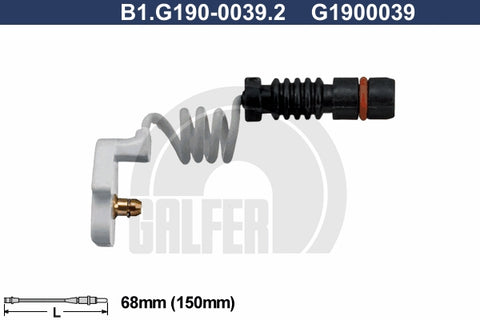 CABLE SENSOR BALATA DELANTERA 150MM