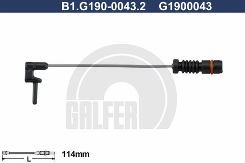 CABLE SENSOR BALATA DELANTERA 114MM