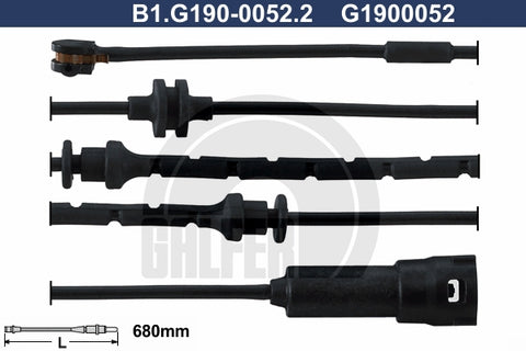 CABLE SENSOR BALATA DELANTERA 680MM