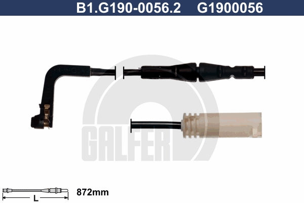 CABLE SENSOR BALATA TRASERA 872MM