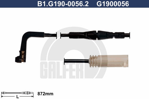 CABLE SENSOR BALATA TRASERA 872MM