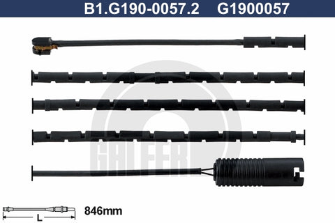 CABLE SENSOR BALATA TRASERA 846MM