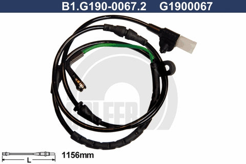 CABLE SENSOR BALATA TRASERA 1156MM