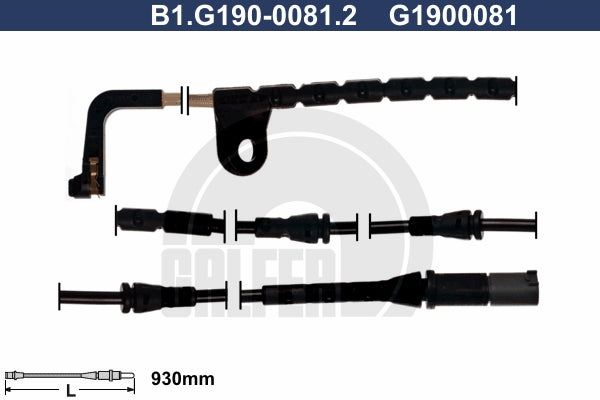 CABLE SENSOR BALATA DELANTERA 930MM